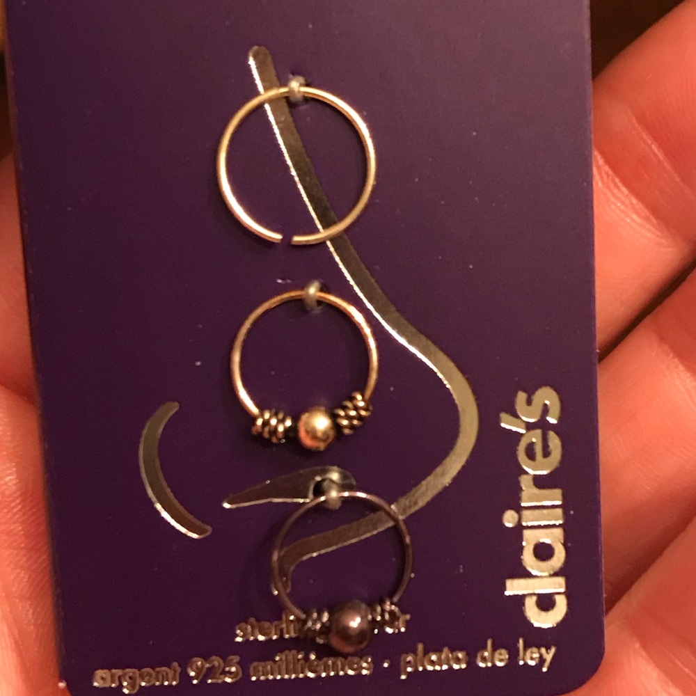 Sterling nose hoops